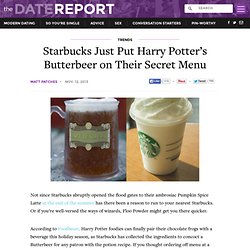 Starbucks Just Put Harry Potter’s Butterbeer on Their Secret Menu