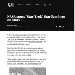 Star Trek Mars: NASA spots "Star Trek" Starfleet logo on Mars surface using Mars Reconnaissance Orbiter MRO