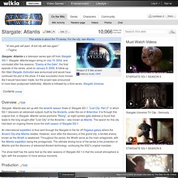 Stargate: Atlantis - Stargate Wiki