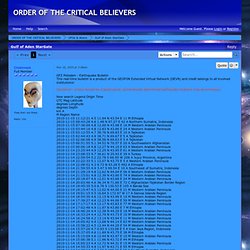 ORDER OF THE CRITICAL BELIEVERS - Gulf of Aden StarGate