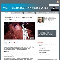Open source stargazing apps Stellarium and Celestia