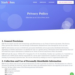 Stark Likes - Privacy Policy