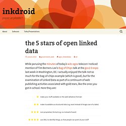 the 5 stars of open linked data