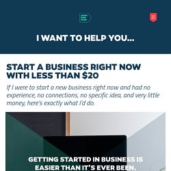 How to Start a Business With Less Than $20