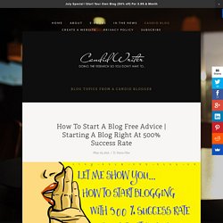 Starting A Blog Right At 500% Success Rate