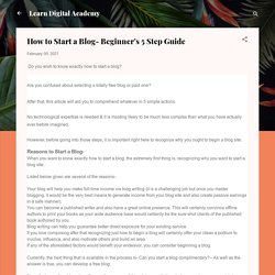 How to Start a Blog- Beginner’s 5 Step Guide