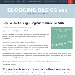 How Do I Start a Blog?