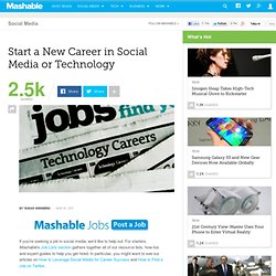Start a New Career in Social Media or Technology