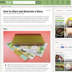 Start and Decorate a Diary