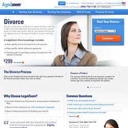 Divorce- LegalZoom can help you obtain an uncontested divorce.