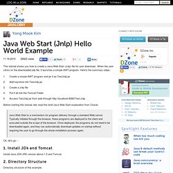 Java Web Start (Jnlp) Hello World Example