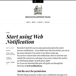 Start using Web Notification