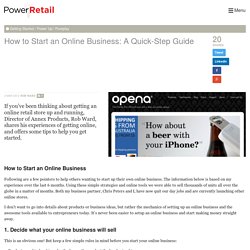 How to Start an Online Business: A Quick-Step Guide
