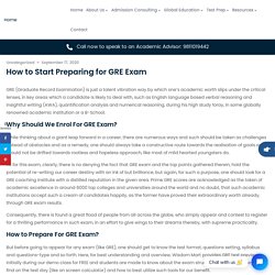 How to Start Preparing for GRE Exam