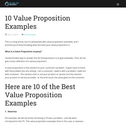 10 Value Proposition Examples