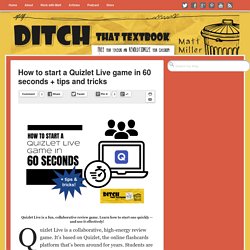 How to start a Quizlet Live game in 60 seconds + tips and tricks