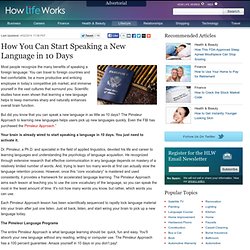 How You Can Learn a Language in only 10 Days