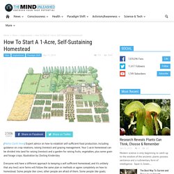 How To Start A 1-Acre, Self-Sustaining Homestead