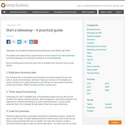 Start a takeaway - A practical guide