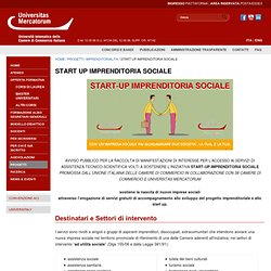 START UP IMPRENDITORIA SOCIALE