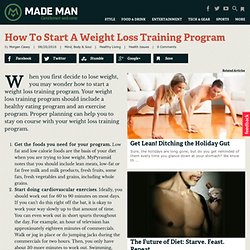 How To Start A Weight Loss Training Program