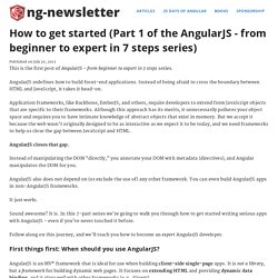 How to get started (Part 1 of the AngularJS - from beginner to expert in 7 steps series)