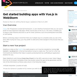 Get started building apps with Vue.js in WebStorm