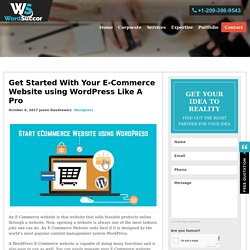 Get Started with an E-Commerce Website using WordPress Like A Pro