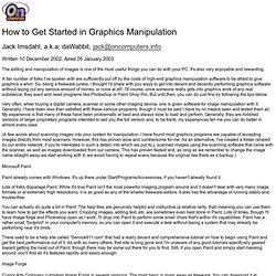 How to Get Started in Graphics Manipulation