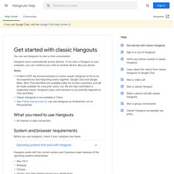 Get started with classic Hangouts - Computer - Hangouts Help