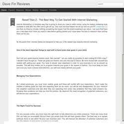 How Resell Titan 2 Can help You Set Up An Online Business Fast