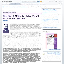 Don't Get Me Started - The Silent Majority: Why Visual Basic 6 Still Thrives