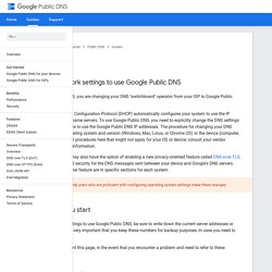 Using Google Public DNS - Public DNS