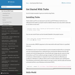Get Started With Turbo — Turbo.lua 2.1.0 documentation