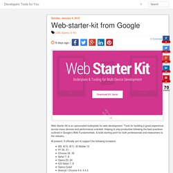 Web-starter-kit from Google