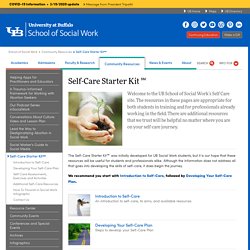 Self-Care Starter Kit - University at Buffalo School of Social Work