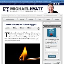 13 Idea-Starters for Stuck Bloggers