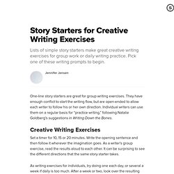 Story Starters for Creative Writing Exercises