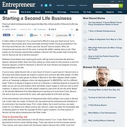 Starting a Second Life Business