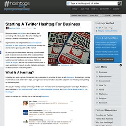 Starting A Twitter Hashtag For Business