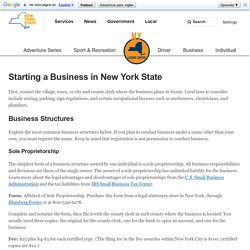 Starting a Business in New York State