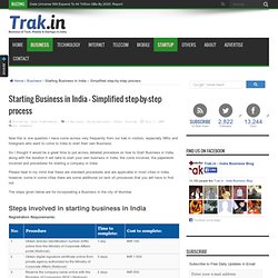 Starting Business in India – Simplified step-by-step process