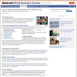 Tips for Starting a Business - Small Business Advice