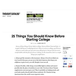 25 Things You Should Know Before Starting College