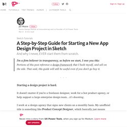 A Step-by-Step Guide for Starting a New App Design Project in Sketch
