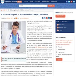 ICD 10 Codes October 1 2015
