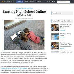 Starting High School Online Mid-Year