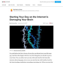 Starting Your Day on the Internet Is Damaging Your Brain - Srinivas Rao - Pocket