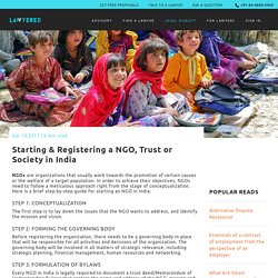 Starting & Registering a NGO, Trust or Society in India