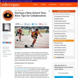 Starting a New School Year: Nine Tips for Collaboration